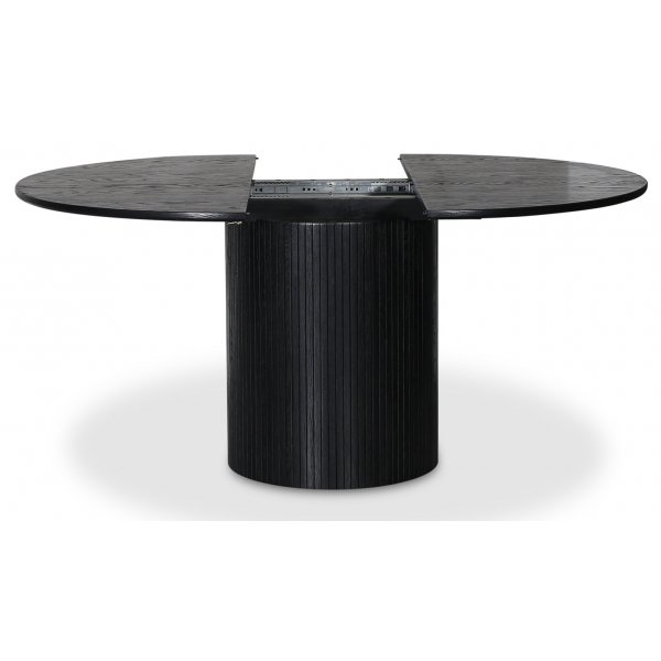 Nova jatkettava pyre ruokapyt 115-160 cm - Mustaksi petsattu tammi + 4.00 x Tuolin tyyny