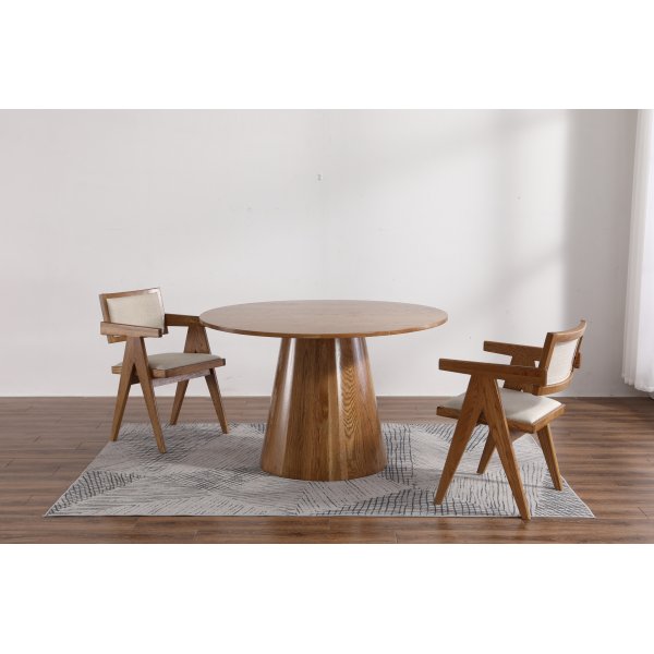 Nojatuoli Pähkinäpuu / Pellava - Sara Nojatuoli Pähkinäpuu / Pellava - Sara