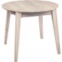 Jatkettava ruokapyt 90-130x90 cm, valkoiseksi maalattu tammi