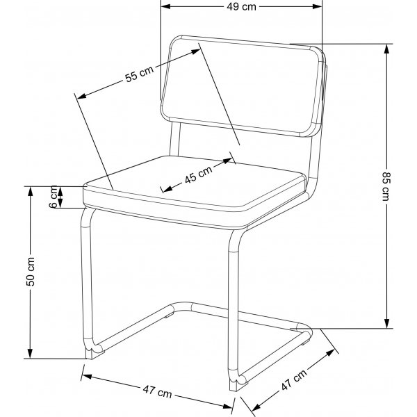 Cadeira ruokapöydän tuoli 510 - keltainen Cadeira ruokapöydän tuoli 510 - keltainen