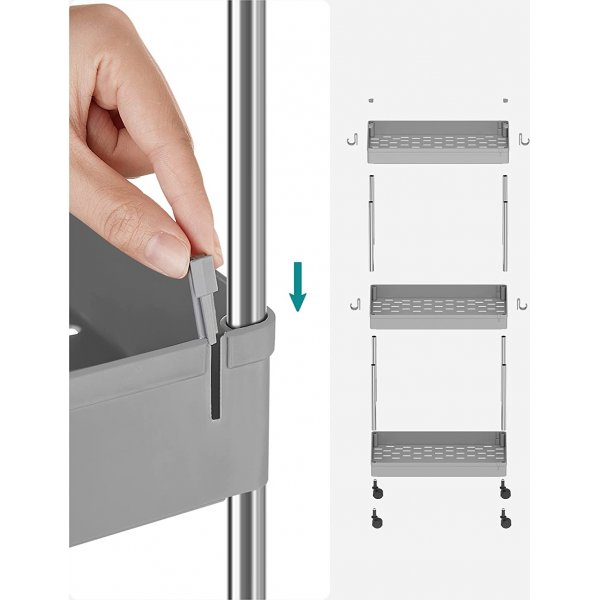 Criollo keittiön hylly 60 cm - harmaa Criollo keittiön hylly 60 cm - harmaa
