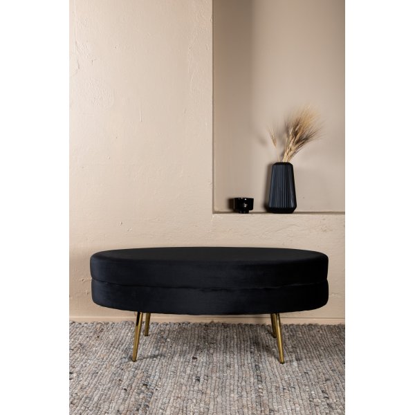 Rino pouf - Musta sametti Rino pouf - Musta sametti