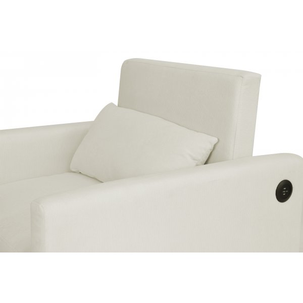 Nojatuolisänky Sollefteå - Beige sametti | 81 cm leveä Nojatuolisänky Sollefteå - Beige sametti | 81 cm leveä