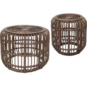 Edsta sohvapöytäsetti Ø60/45 cm - Ruskea Edsta sohvapöytäsetti Ø60/45 cm - Ruskea