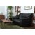Dominic 2-istuttava sohva mustaa keinonahkaa + Huonekalujen hoitosarja tekstiileille