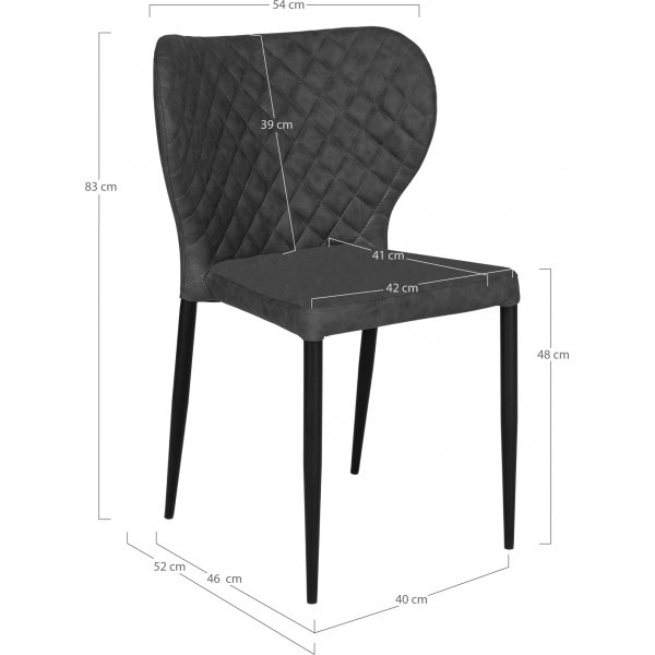 Pisa ruokapöydän tuoli - tummanharmaa Pisa ruokapöydän tuoli - tummanharmaa