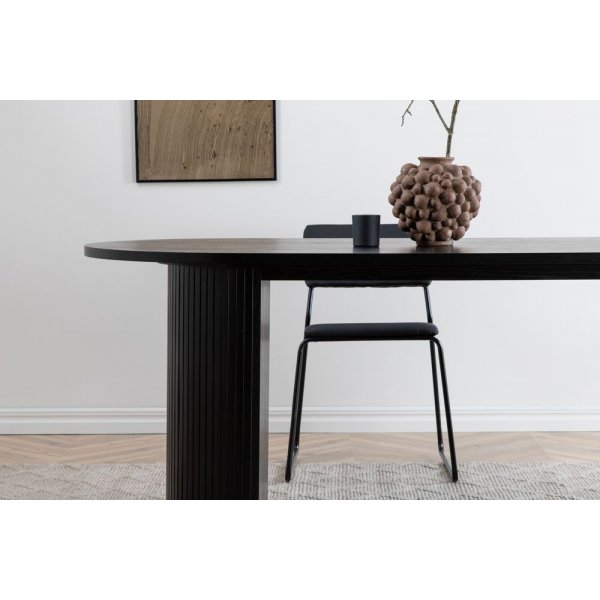 Ruokapöytä 200x90 cm mustaksi petsattu - Bianca Ruokapöytä 200x90 cm mustaksi petsattu - Bianca