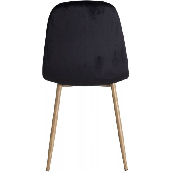 Lara tuoli - Tammijäljitelmä / Musta sametti Lara tuoli - Tammijäljitelmä / Musta sametti