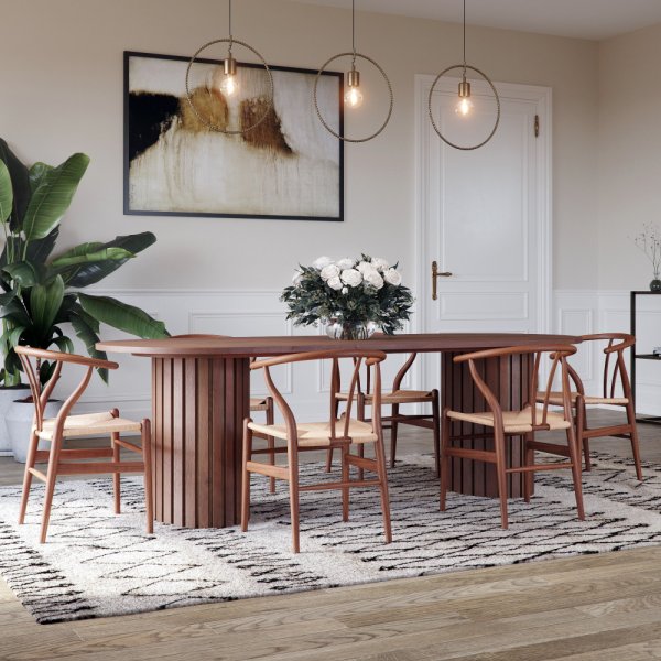 PiPi soikea ruokapöytä 240 cm - pähkinä PiPi soikea ruokapöytä 240 cm - pähkinä