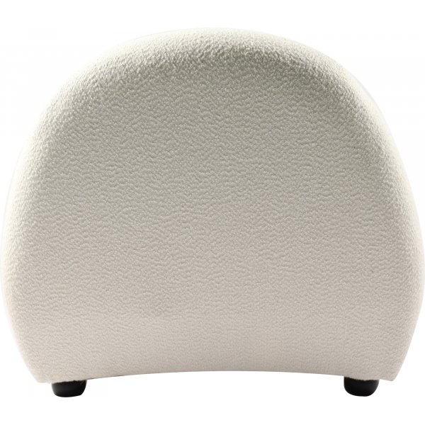 Boogi-nojatuoli luonnonvalkoista Boucle / Teddy