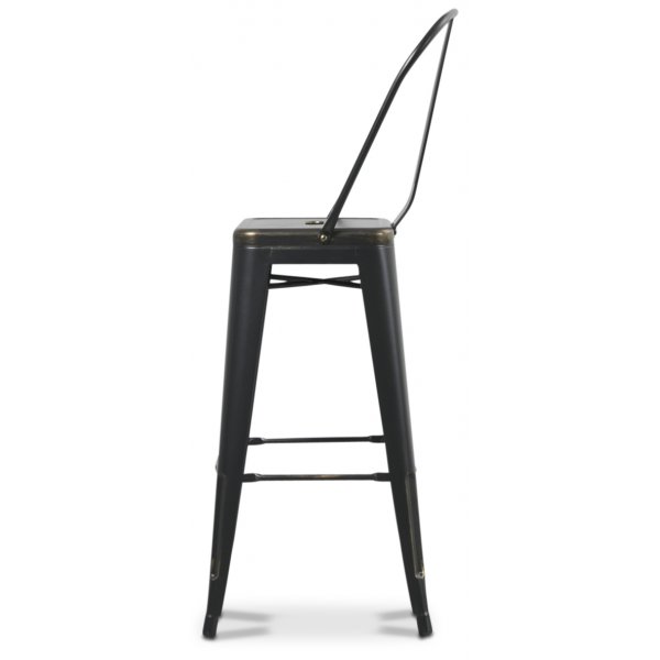 Industry- baarijakkara korkealla takaosalla - Harjattu - Musta / Kulta Industry- baarijakkara korkealla takaosalla - Harjattu - Musta / Kulta