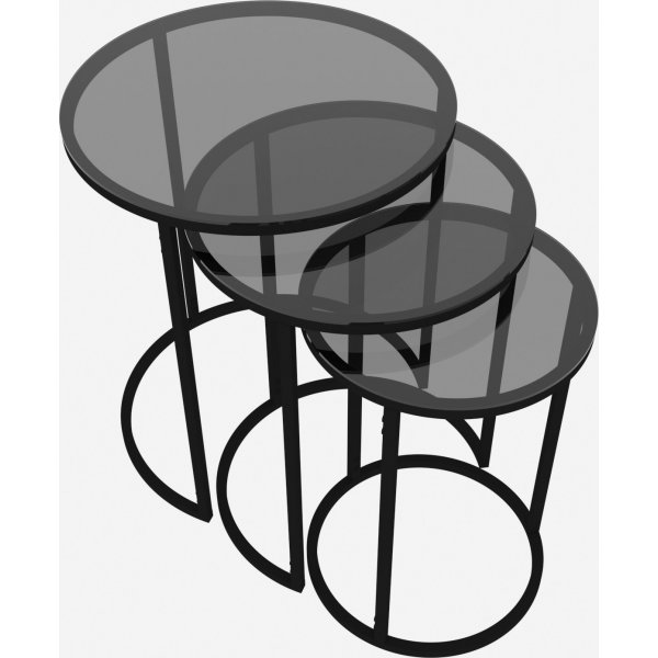 Kyoto sohvapyt 34/42/50 cm - Musta