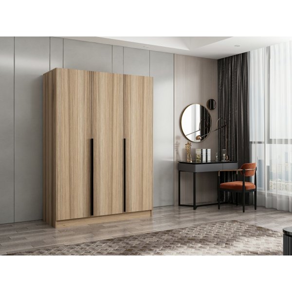 Cikani vaatekaappi 135x52x210 cm - Tammi Cikani vaatekaappi 135x52x210 cm - Tammi