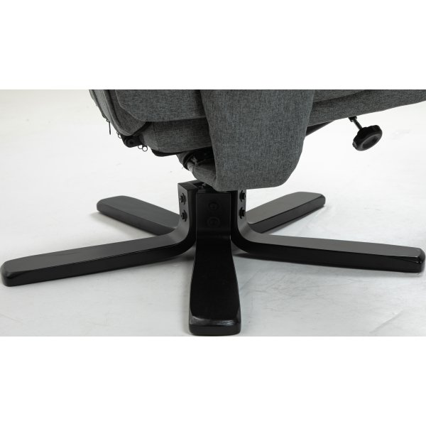 Harmaa lepotuoli jalkarahilla - Oslo Harmaa lepotuoli jalkarahilla - Oslo