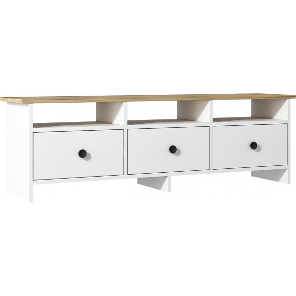 Trysil mediapenkki - Valkoinen/safiiritammi Trysil mediapenkki - Valkoinen/safiiritammi