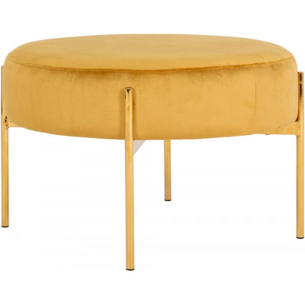 Amadora Pouf - keltainen/messinki