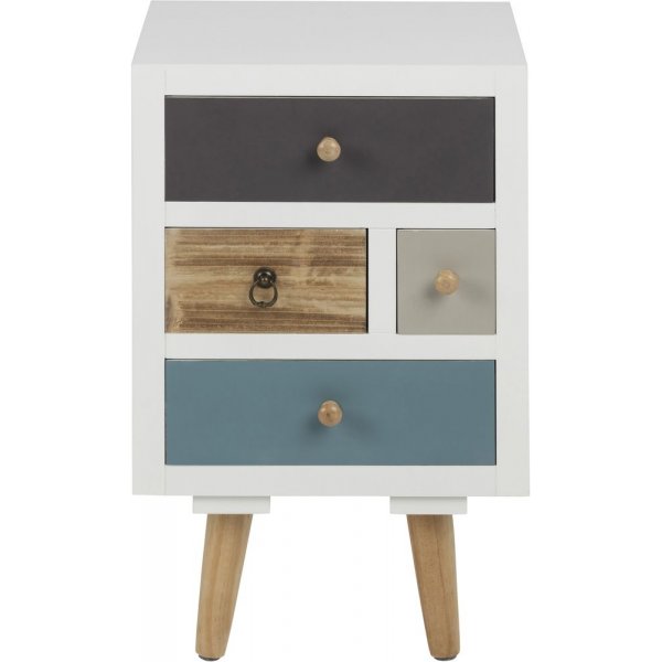 Thai-yöpöytä - Valkoinen/moniväri Thai-yöpöytä - Valkoinen/moniväri