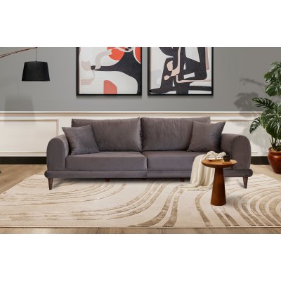 Nero 3-istuttava sohva - Tummanharmaa sametti