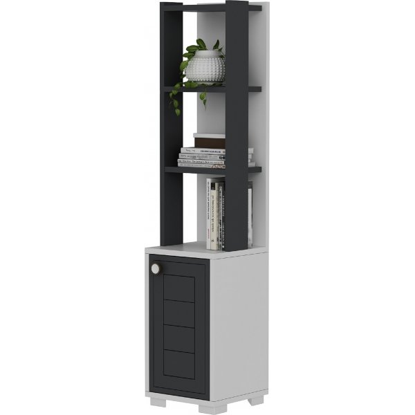 Canard kirjahylly - valkoinen/antrasiitti