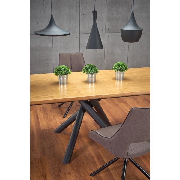 Tapper ruokapöytä 160-200 x 90 cm - Tammi/musta Tapper ruokapöytä 160-200 x 90 cm - Tammi/musta