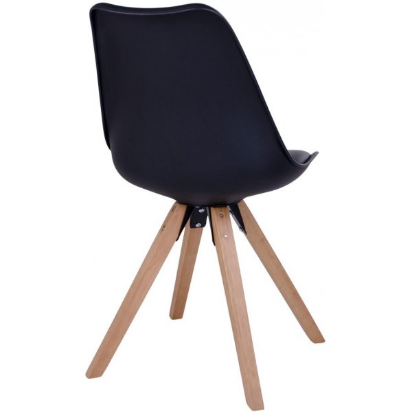 Bergen Ruokailutuoli - Musta/luonnollinen