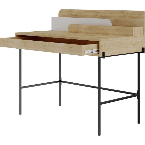 Leila kirjoituspöytä 108x60 cm - Tammi/valkoinen Leila kirjoituspöytä 108x60 cm - Tammi/valkoinen