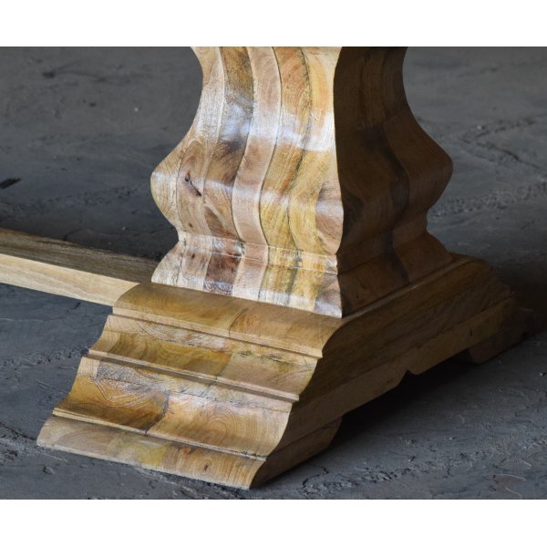 Pöytä 280x100 cm maalaismainen puu - Palma + Huonekalujen jalat Pöytä 280x100 cm maalaismainen puu - Palma + Huonekalujen jalat