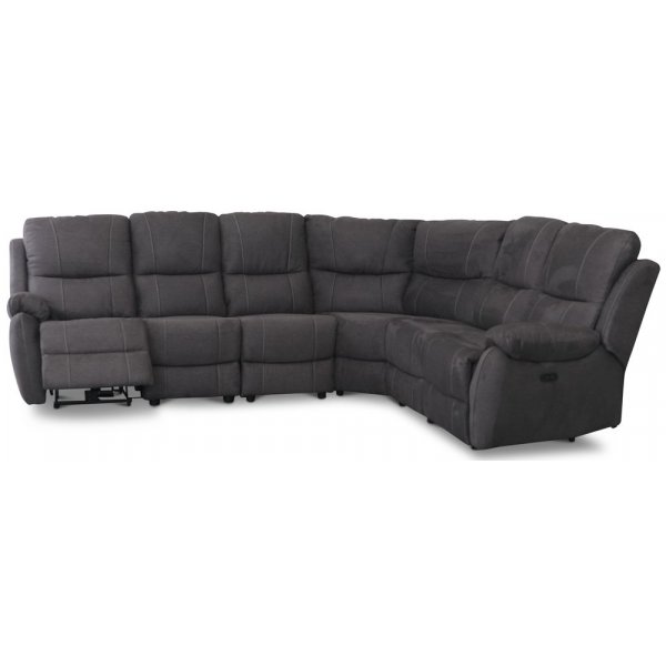 Kulmasohva Enjoy, recliner - Viiden istuttava (shk), antrasiitti mikrokuitukangas