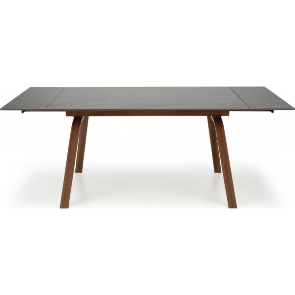 Lozano ruokapöytä 140-200 x 82 cm - Musta marmori/pähkinä Lozano ruokapöytä 140-200 x 82 cm - Musta marmori/pähkinä