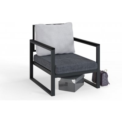 Montreal nojatuoli - harmaa + Huonekalujen hoitosarja tekstiileille