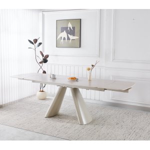 Saturnus-ruokapöytä, jatkettava 165-240 cm - Beige travertiini Saturnus-ruokapöytä, jatkettava 165-240 cm - Beige travertiini