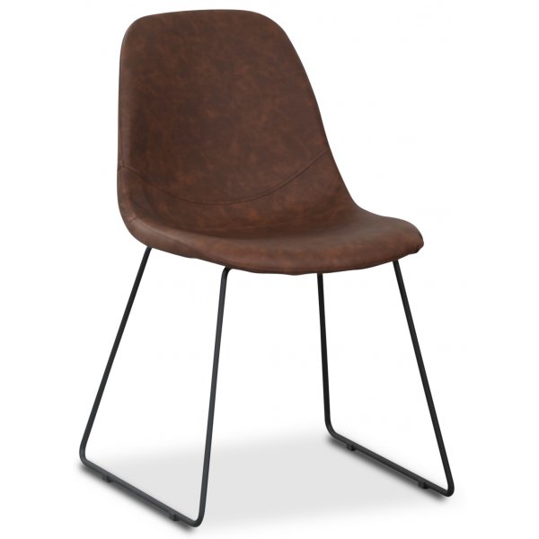 Atlantin sled -tuoli - Ruskea vintage PU