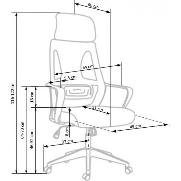 Census-työtuoli - harmaa/musta Census-työtuoli - harmaa/musta