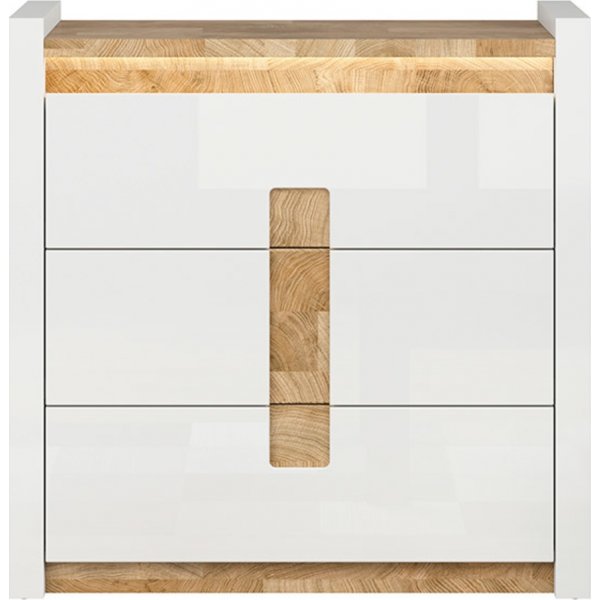 Alameda lipasto 97 x 96,5 cm - Valkoinen/tammi Alameda lipasto 97 x 96,5 cm - Valkoinen/tammi