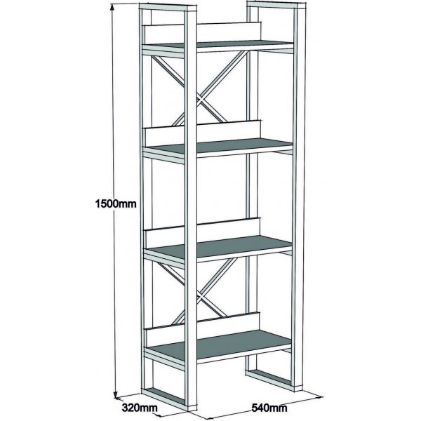 Adisa kirjahylly - pähkinä Adisa kirjahylly - pähkinä