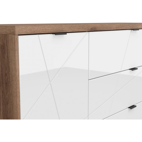 Vanha senkki - tumma tammi/valkoinen