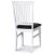 Fr-tuoli ulokkeilla ja PU-istuimella - valkoinen/musta + Huonekalujen jalat