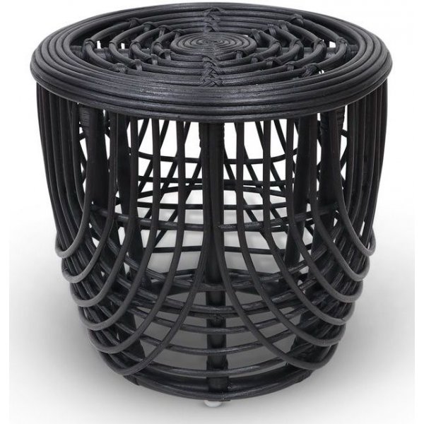 Heden sohvapöytäsetti Ø60/40 cm - rottinki/musta Heden sohvapöytäsetti Ø60/40 cm - rottinki/musta