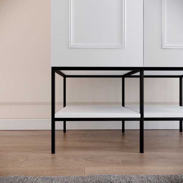 Martin vaatekaappi 126 cm - Valkoinen