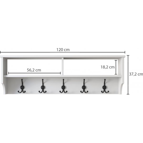 Vaatehenkari Peto valkoinen - 120 cm Vaatehenkari Peto valkoinen - 120 cm