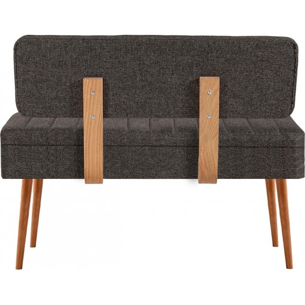 Vina penkki selkänojalla - mänty/antrasiitti Vina penkki selkänojalla - mänty/antrasiitti