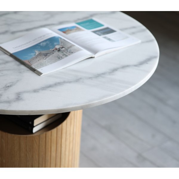 Arto pyre sohvapydn korkeus 60 cm - Whitewash / Valkoinen marmori