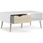 Oslo sohvapöytä 99 x 39 cm - Valkoinen/tammi Oslo sohvapöytä 99 x 39 cm - Valkoinen/tammi