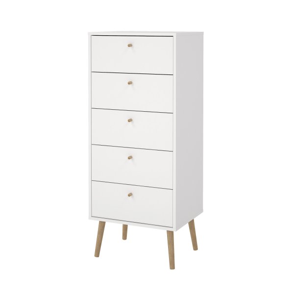 Bodo-lipasto, jossa 5 laatikkoa - Valkoinen