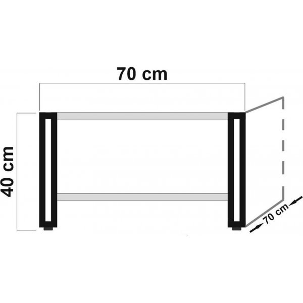 Cosmo Arena sohvapöytä 70 x 70 cm - Mänty/musta Cosmo Arena sohvapöytä 70 x 70 cm - Mänty/musta