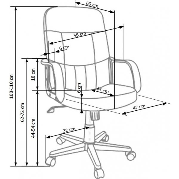 Ian työtuoli - musta (Tekonahkaa) Ian työtuoli - musta (Tekonahkaa)
