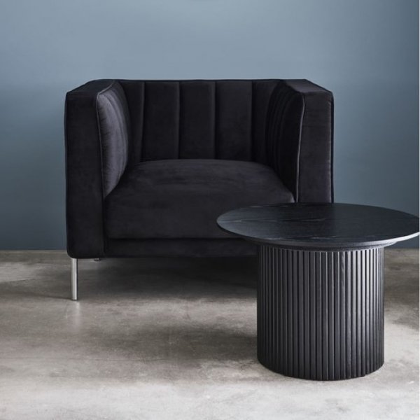 Scarlett sohvapyt 60 cm - Musta saarni