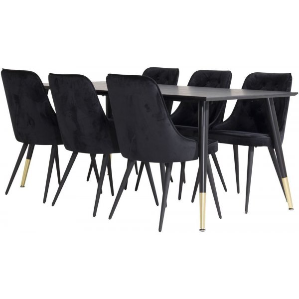 Zeus tuoli - Musta sametti Zeus tuoli - Musta sametti