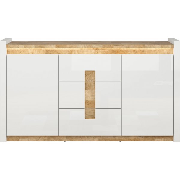 Alameda senkki 172 cm - Valkoinen/tammi Alameda senkki 172 cm - Valkoinen/tammi