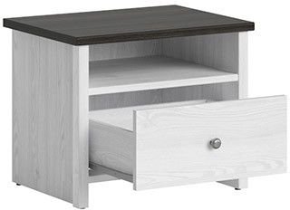 Salvador yöpöytä - Valkoinen/musta Salvador yöpöytä - Valkoinen/musta